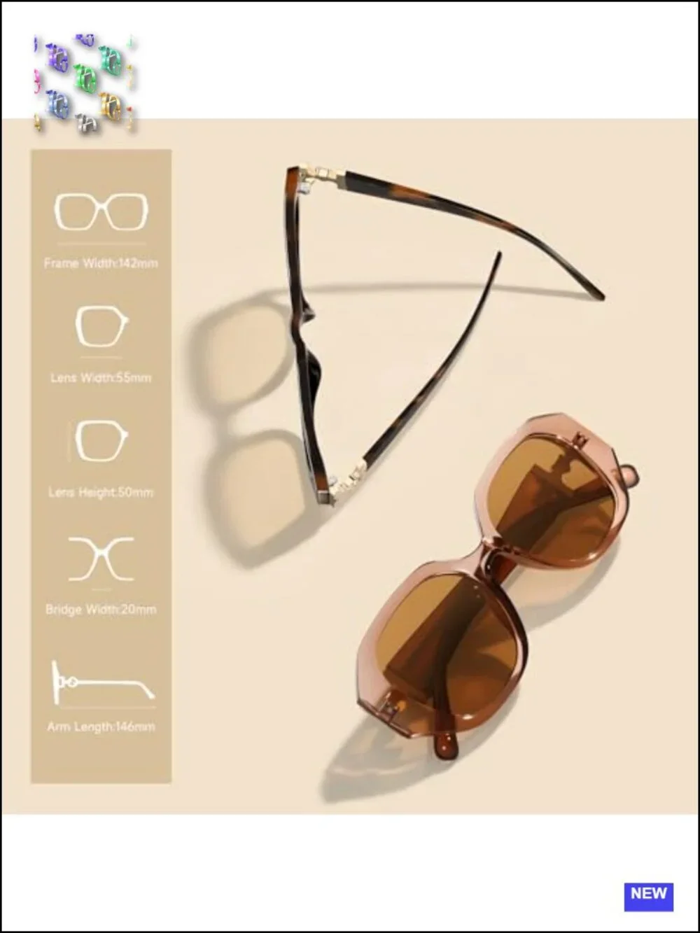 Oversized Polarized Sunglasses for Women UV Protection Square Frame